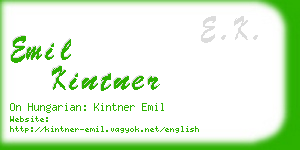 emil kintner business card